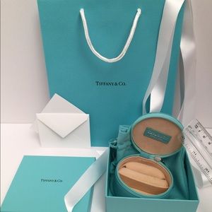 Tiffany & Co. blue travel case leather zip ring
